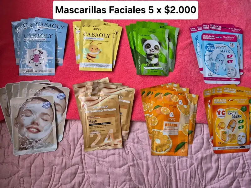 Set de Mascarillas Faciales Variadas 5 Unidades - 2