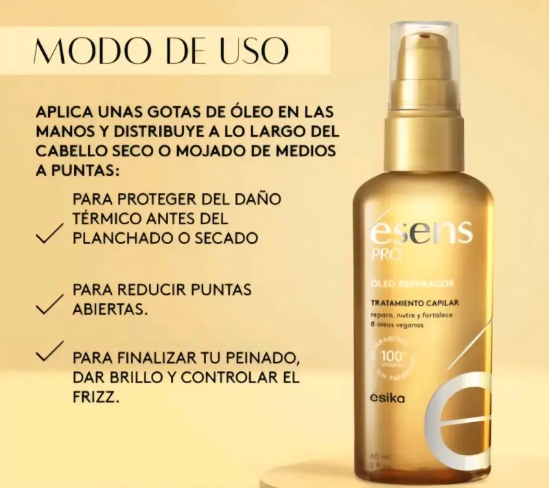 Óleo Reparador Esens Pro para Control de Frizz - 4