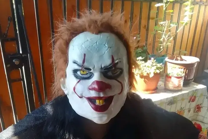 Máscara de payaso terrorífico para disfraces it