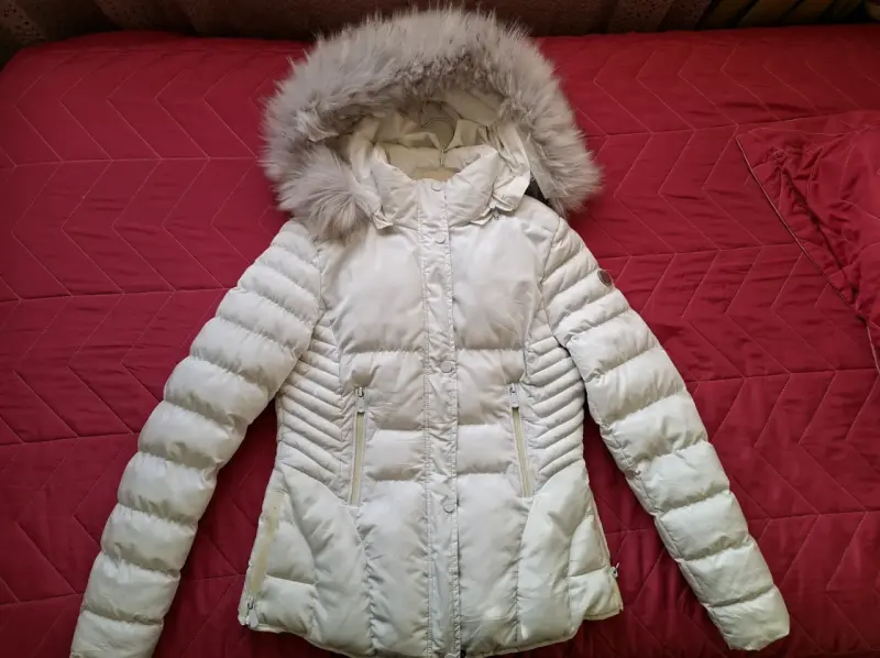 Parka blanca con peludo - 2
