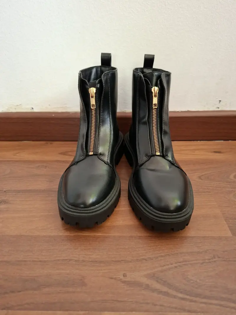 Botines de cuero negros 37 - 2