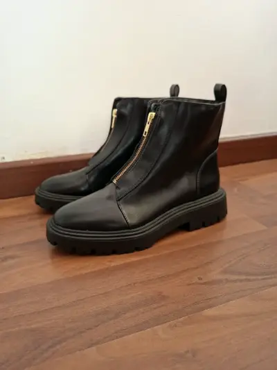 Botines de cuero negros 37 - miniatura 4