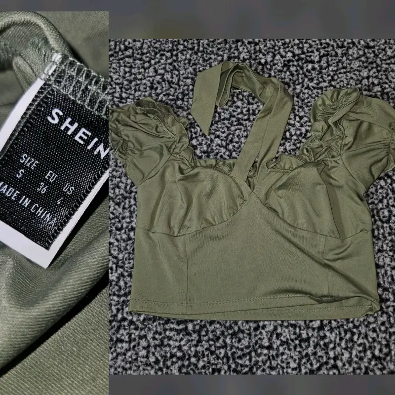 Top verde oliva Shein talla S