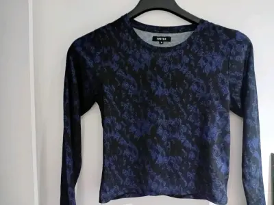 Polera manga larga estampada azul Foster - miniatura 1