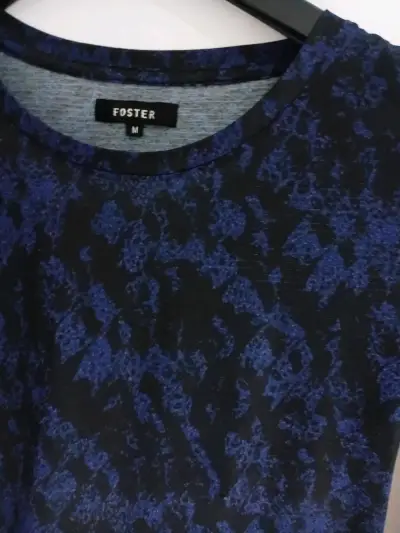 Polera manga larga estampada azul Foster - miniatura 3