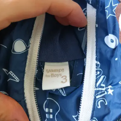 Cortaviento azul para niño Yamp - miniatura 4