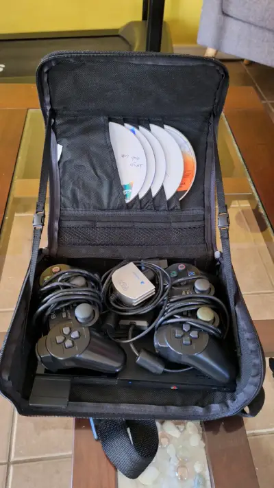 Consola PlayStation 2 con accesorios y juegos - miniatura 2