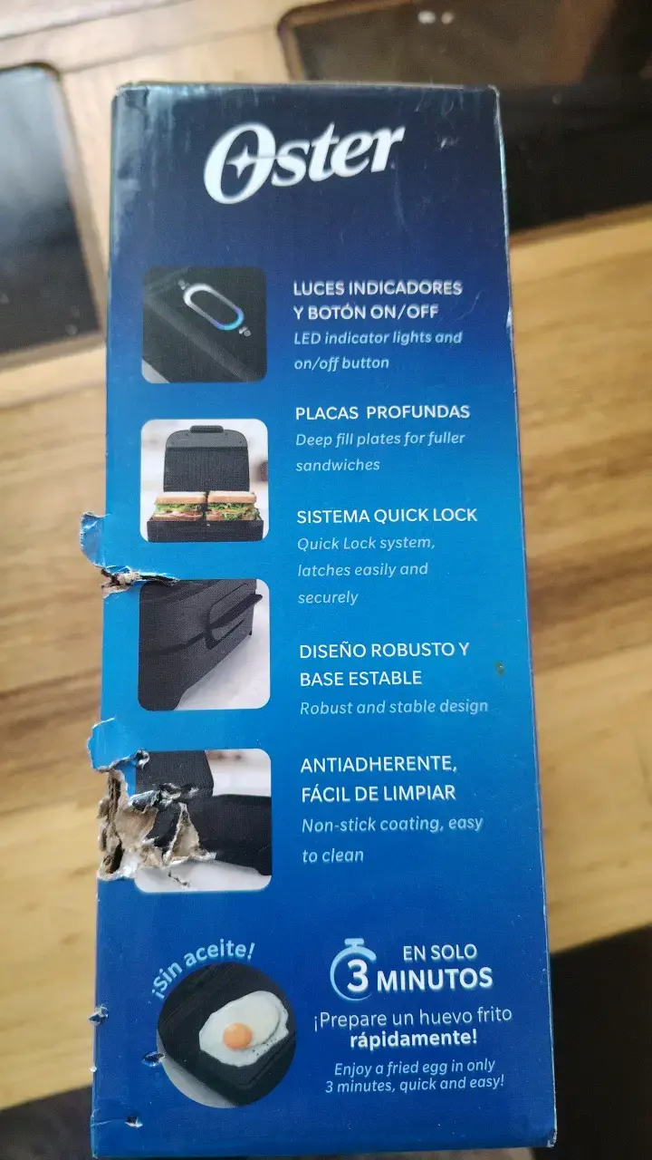Sandwichera eléctrica Oster con placas profundas - 3