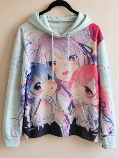 Poleron canguro anime talla M/L re: zero - miniatura 1
