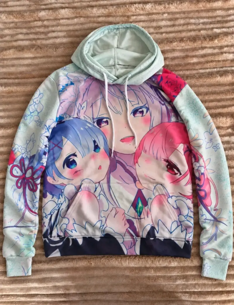 Poleron canguro anime talla M/L re: zero - 2