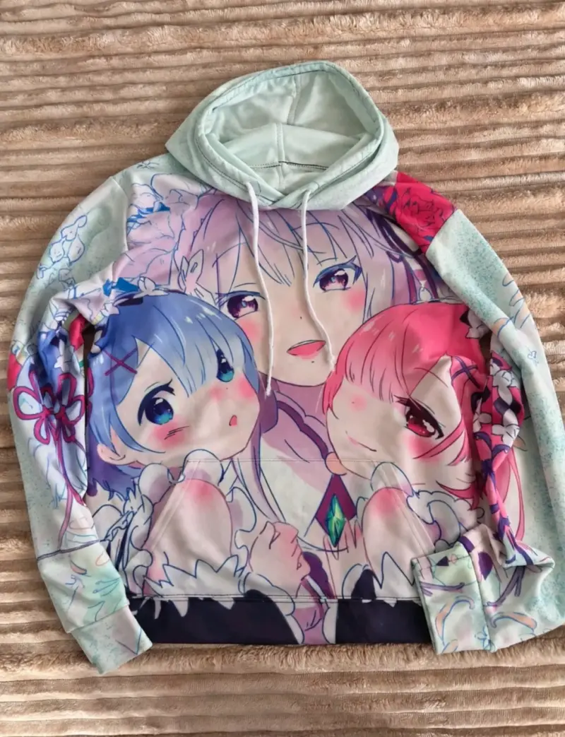 Poleron canguro anime talla M/L re: zero - 3