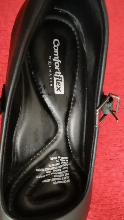 Zapatos de tacón negro Comfortflex elegantes - miniatura 2