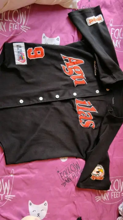Camiseta de béisbol Águilas negra - miniatura 1