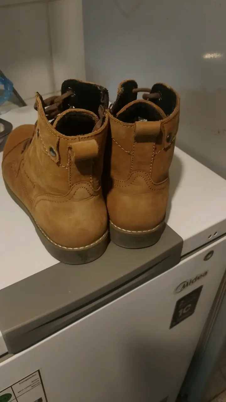 Botas de cuero marrón con cierre lateral Guante - 1