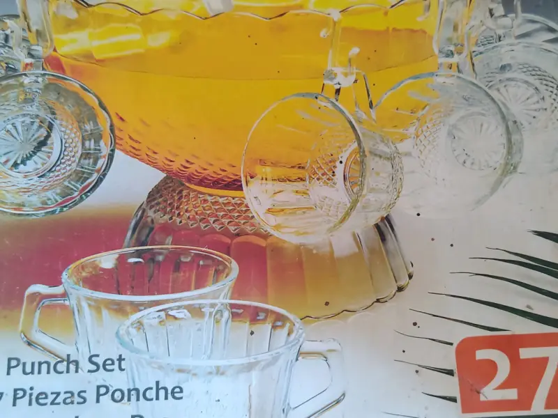 Set de Ponche de Vidrio 27 Piezas