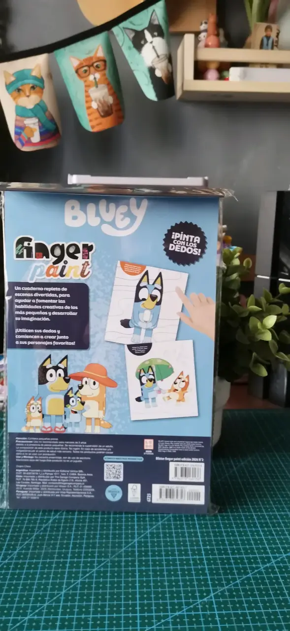 Set de pintura de dedos Bluey con 48 páginas - 2