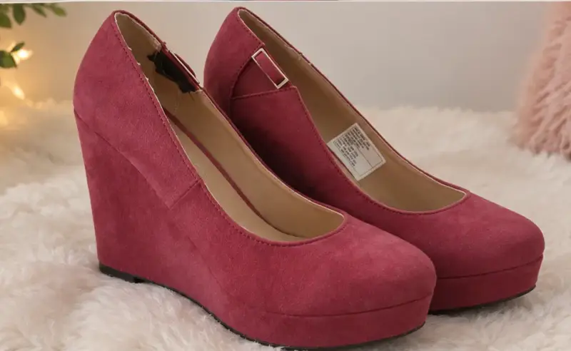 Zapatos de cuña rojos para mujer - 2