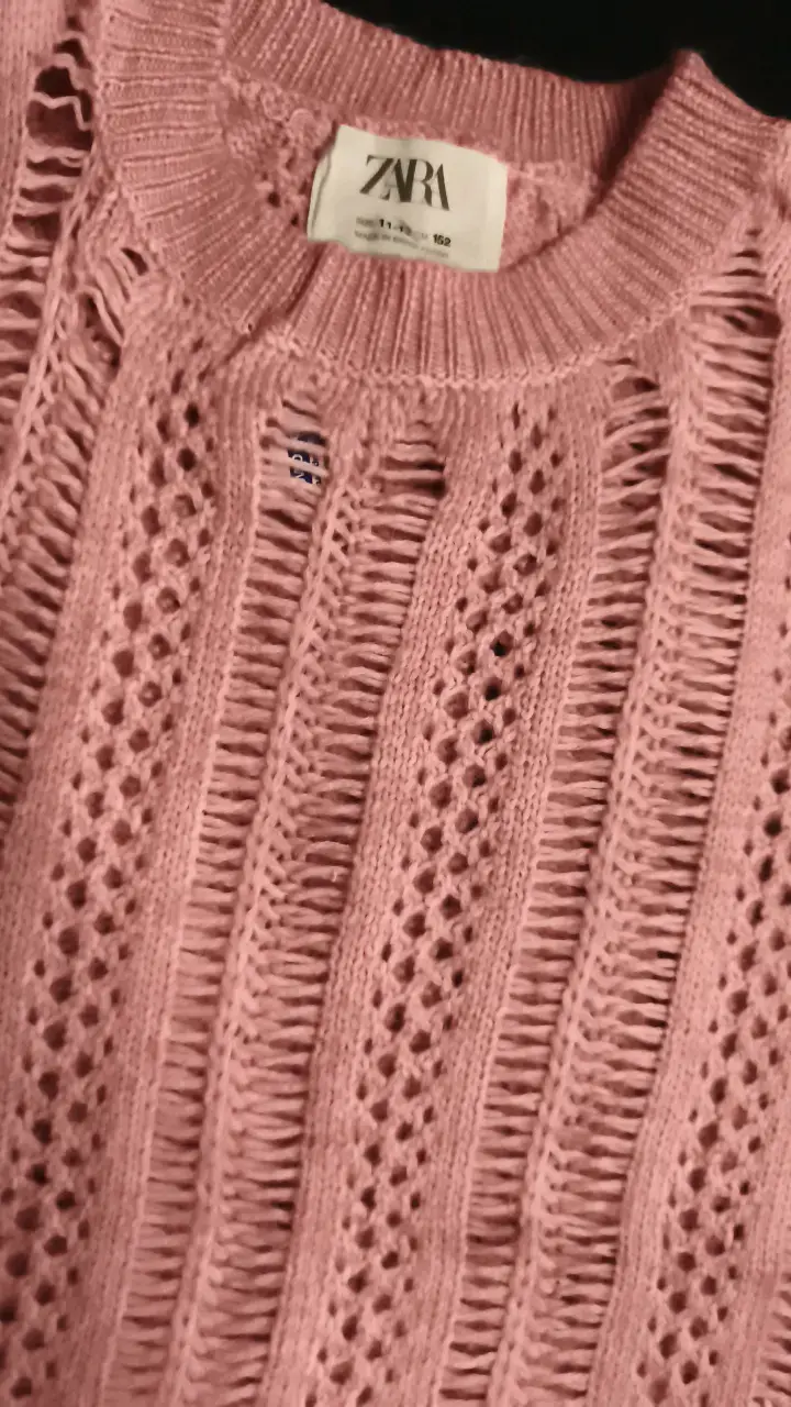 Suéter rosa tejido Zara para mujer - 2