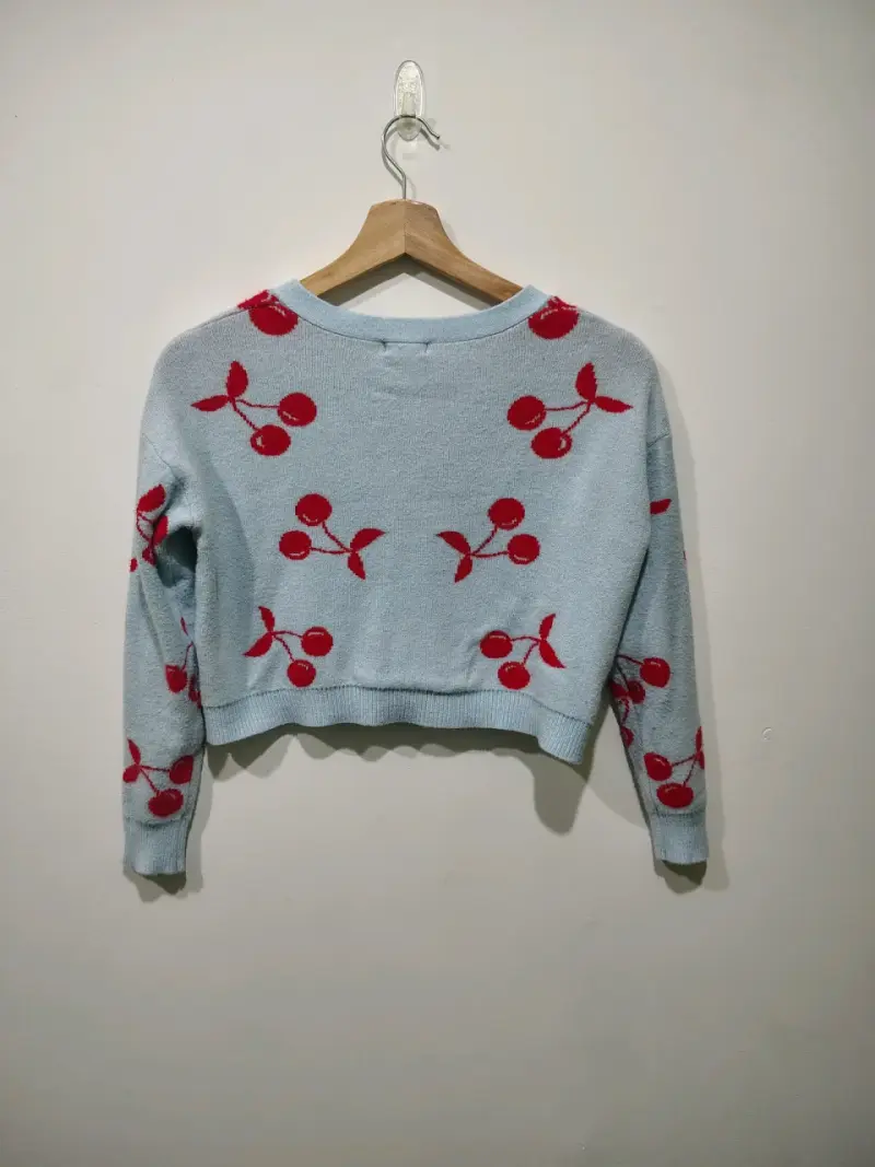 Cardigan de niña  con diseño de cerezas - 2