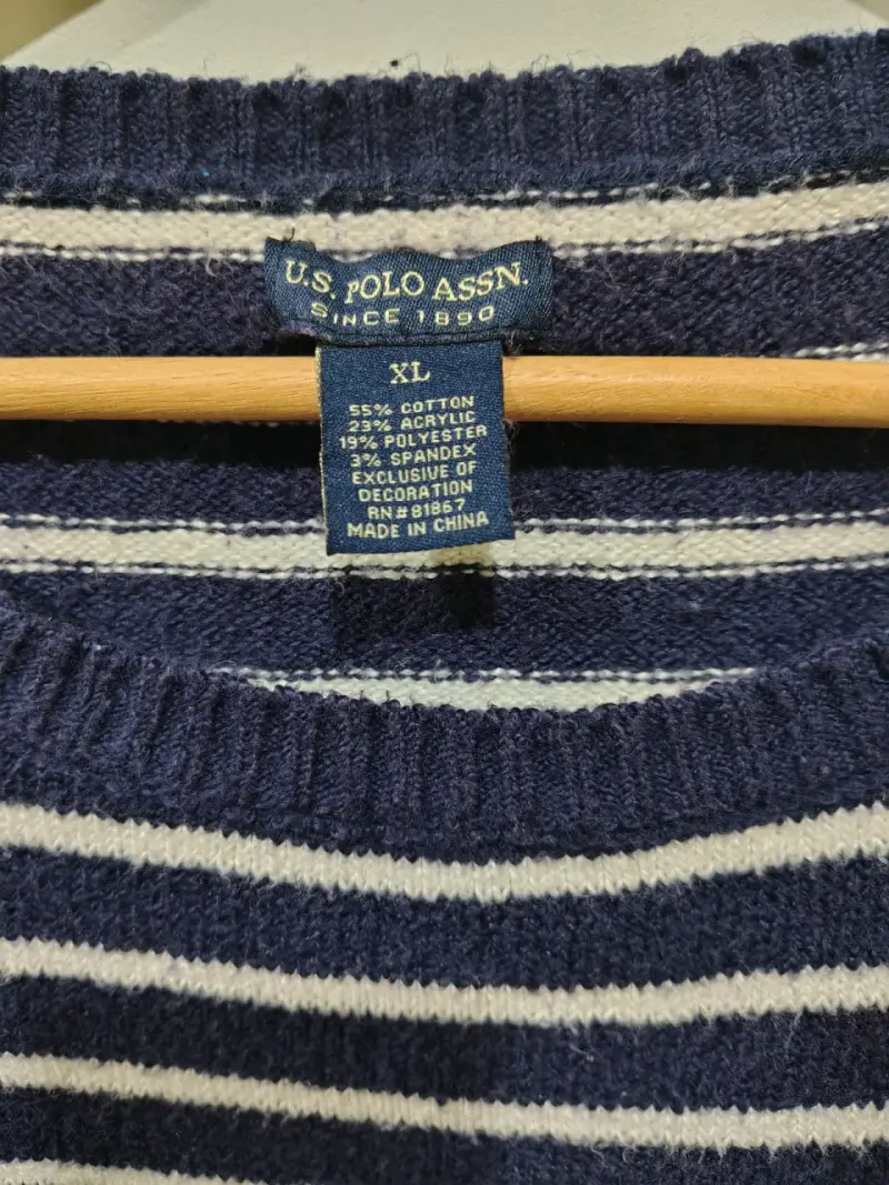 Suéter de rayas azul U.S. Polo Assn XL - 4