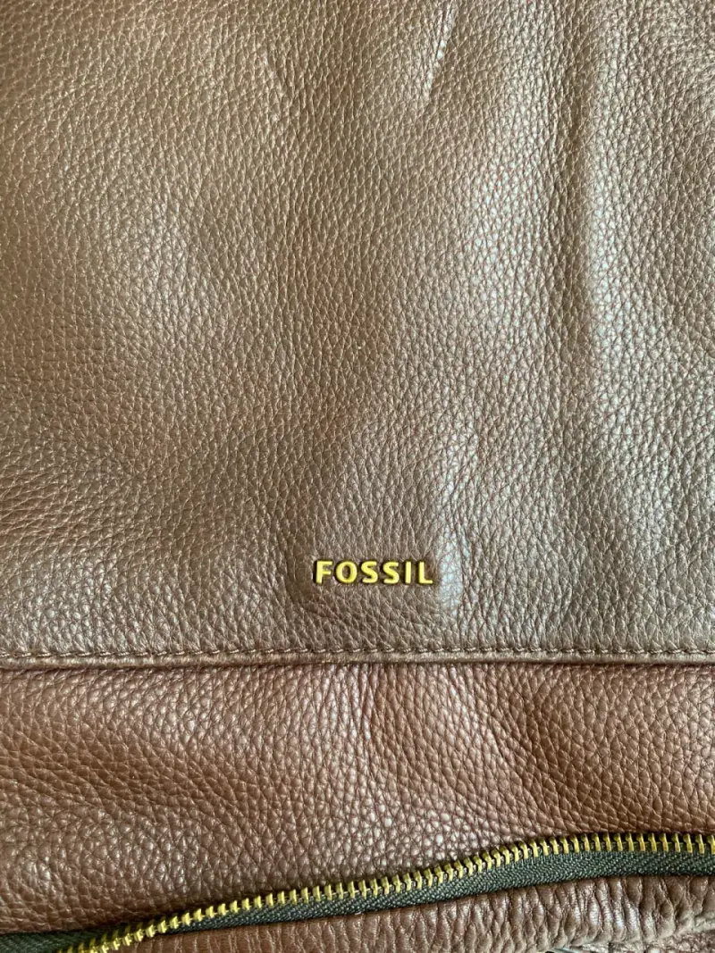 Mochila de cuero marrón Fossil con bolsillos - 2