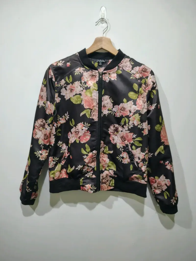 Chaqueta corta viento floral para mujer - 2