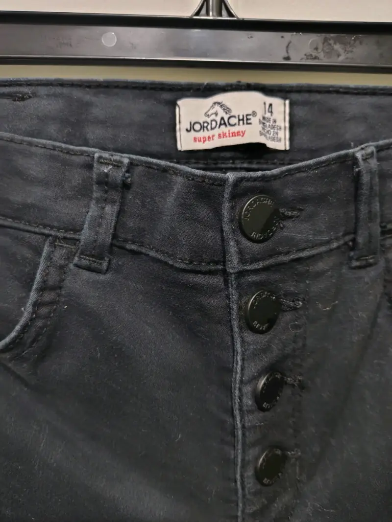 Jeans super skinny Jordache negros talla 14 - 1