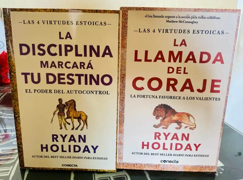 Set de libros Las 4 Virtudes Estoicas de Ryan Holiday