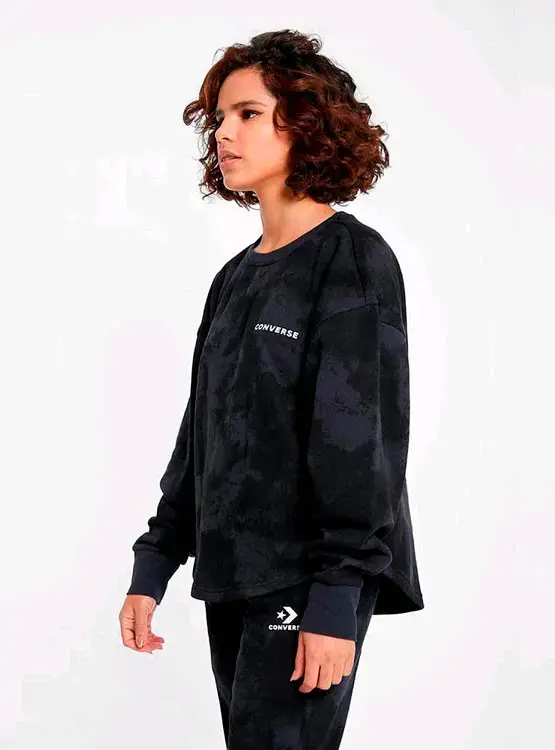 Polerón negro Converse para mujer - 1