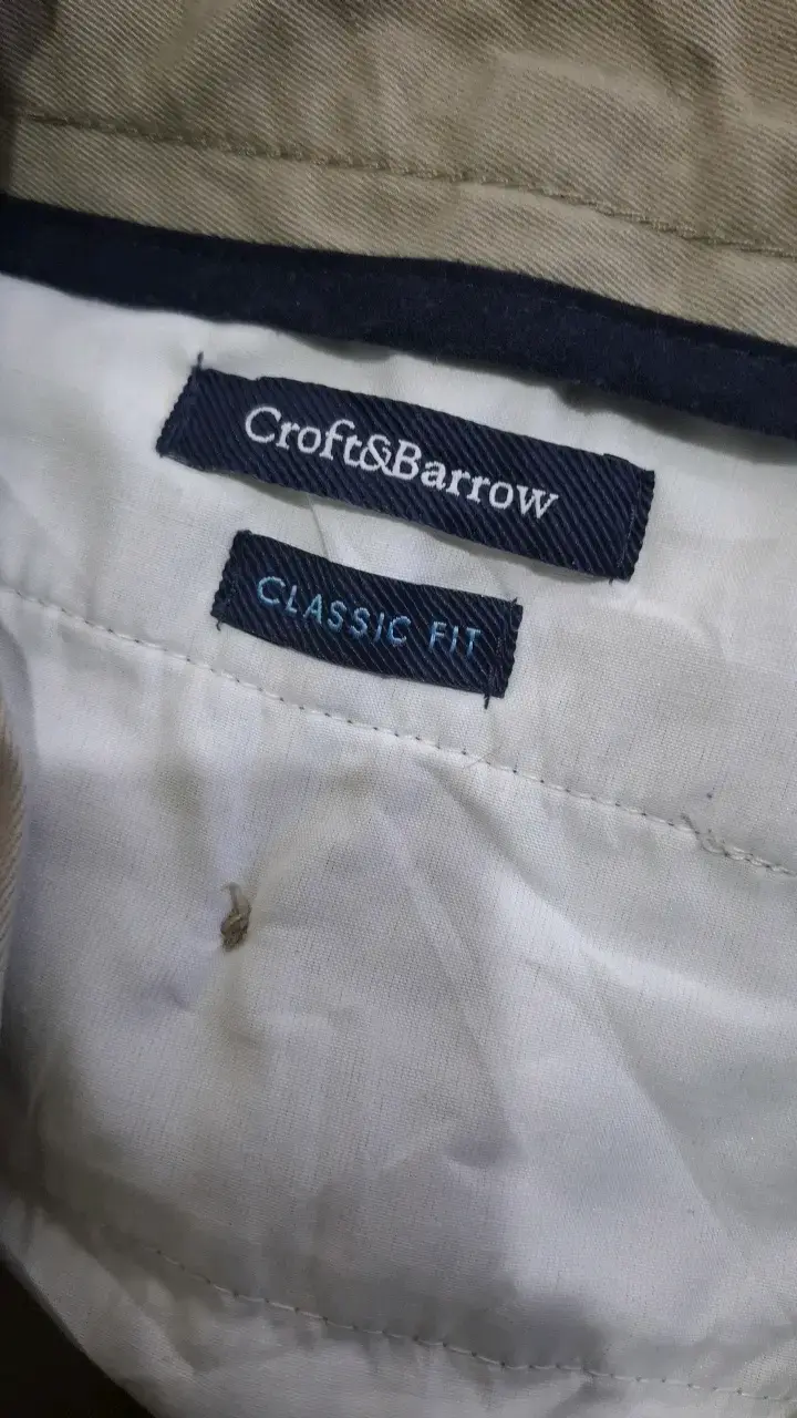 Pantalones Croft & Barrow Classic Fit Beige - 4