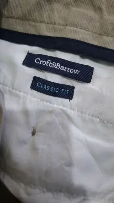 Pantalones Croft & Barrow Classic Fit Beige - miniatura 4