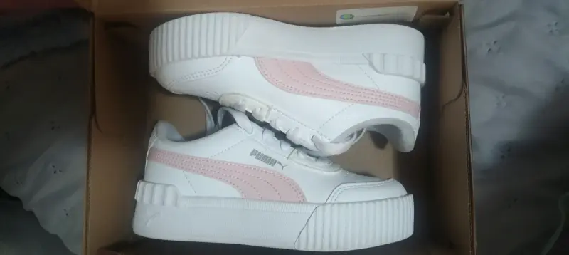 Zapatillas Puma Carina Lift PS blancas y rosadas - 1