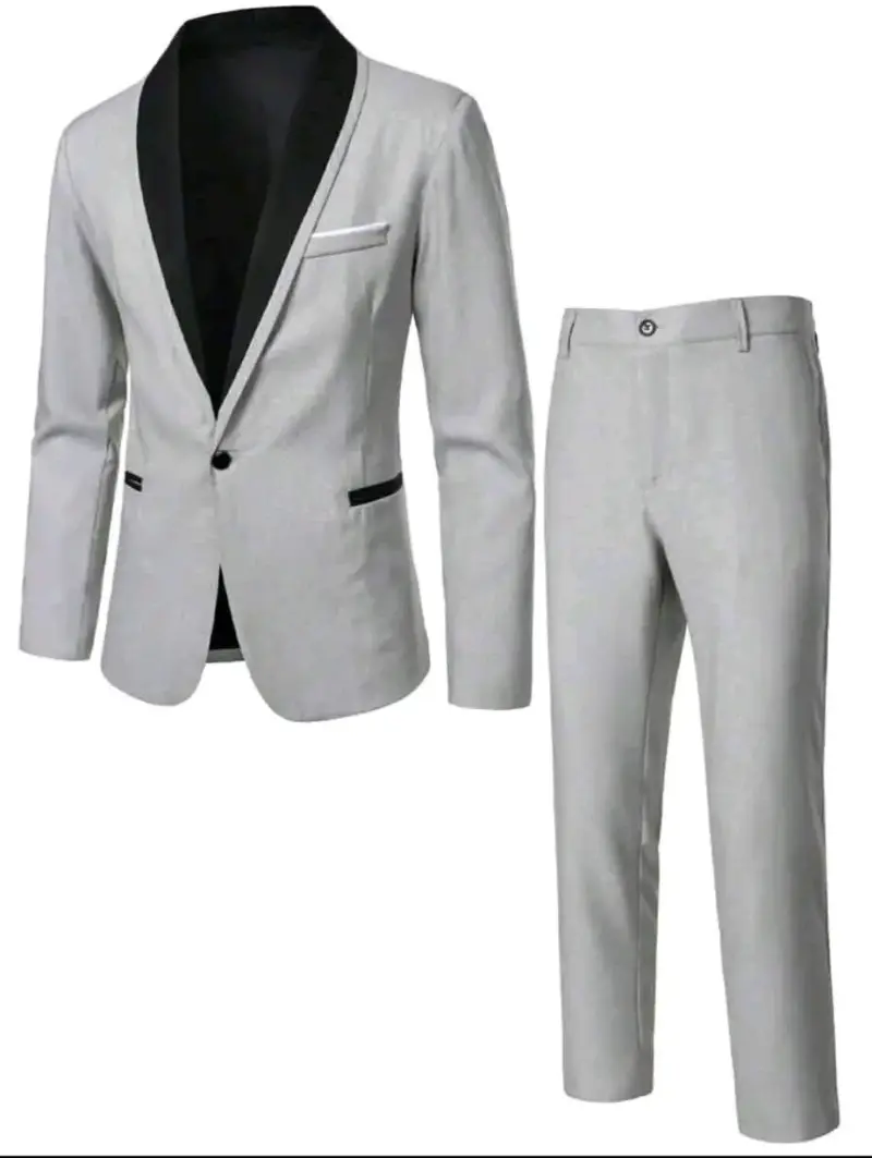 Traje de Hombre Gris Elegante