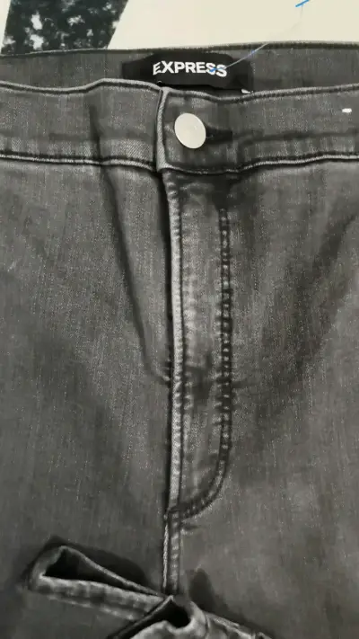 Pantalones de mezclilla grises Express - miniatura 3