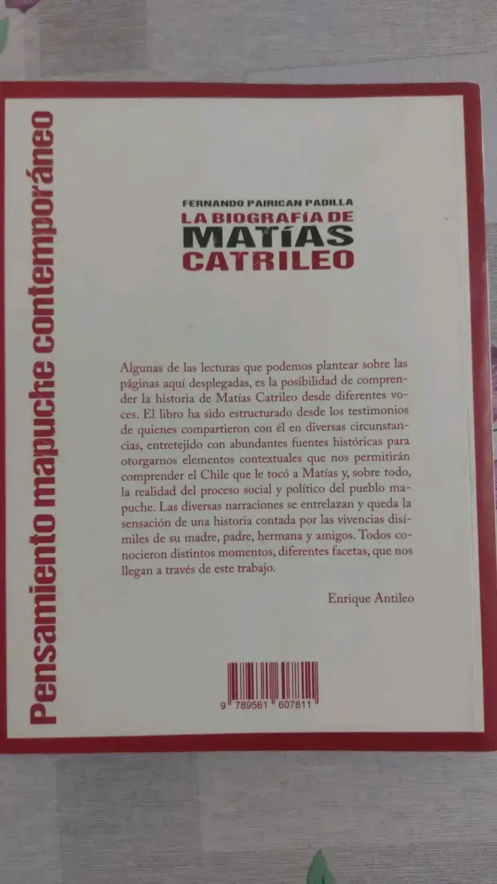 Libro La Biografía de Matías Catrileo por Fernando Pairican - 2
