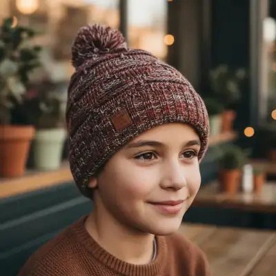 Gorro de lana con pompón para niño Colloky - miniatura 1