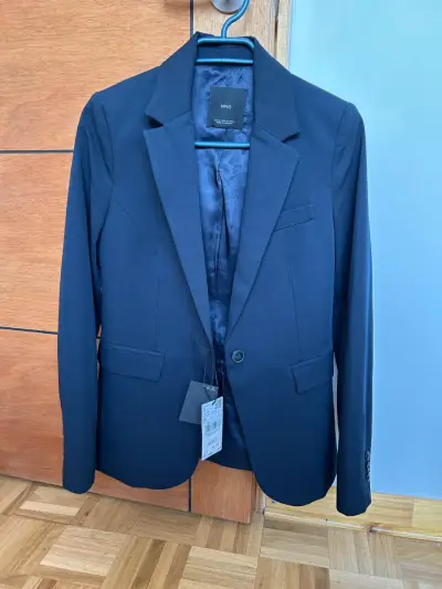Blazer Mujer Azul Marino MNG Talla 36 - miniatura 1