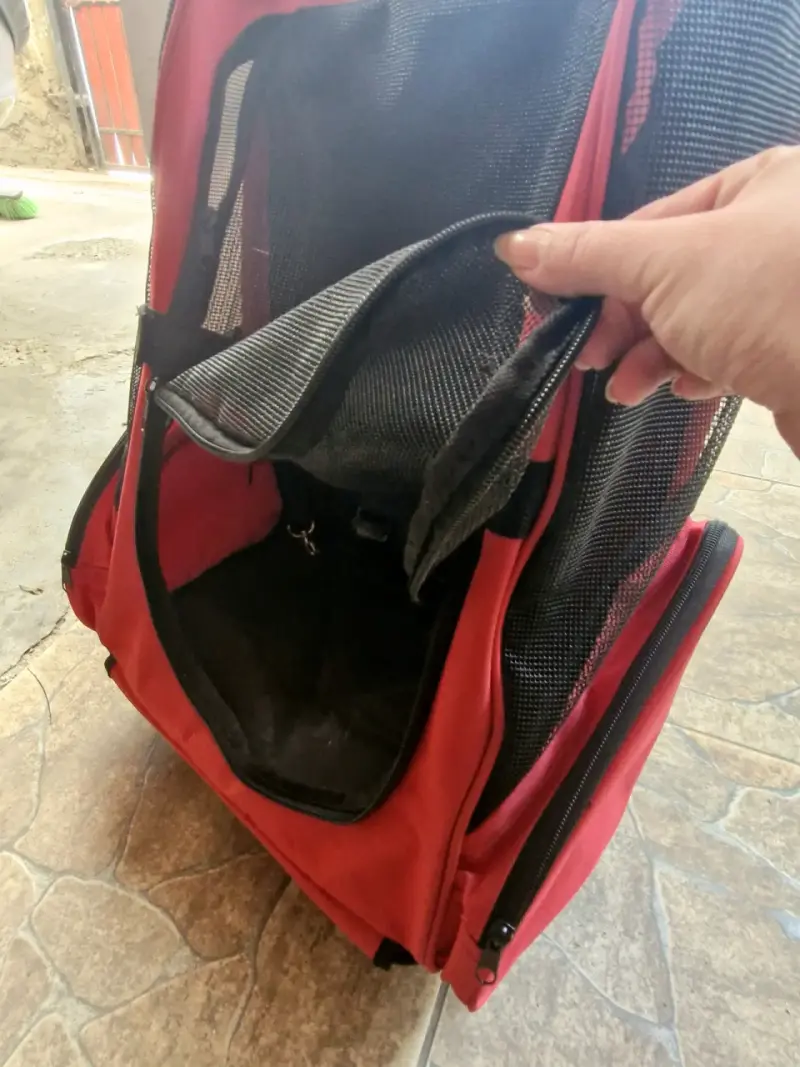 Mochila transportadora para mascotas Maxpet roja - 6