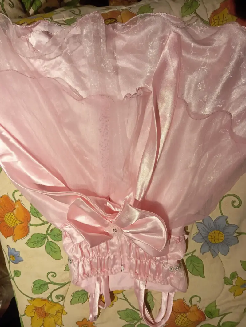 Vestido de fiesta rosa para niña con flores - 2
