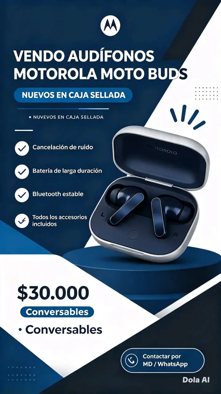 Audífonos Motorola Moto Buds nuevos en caja