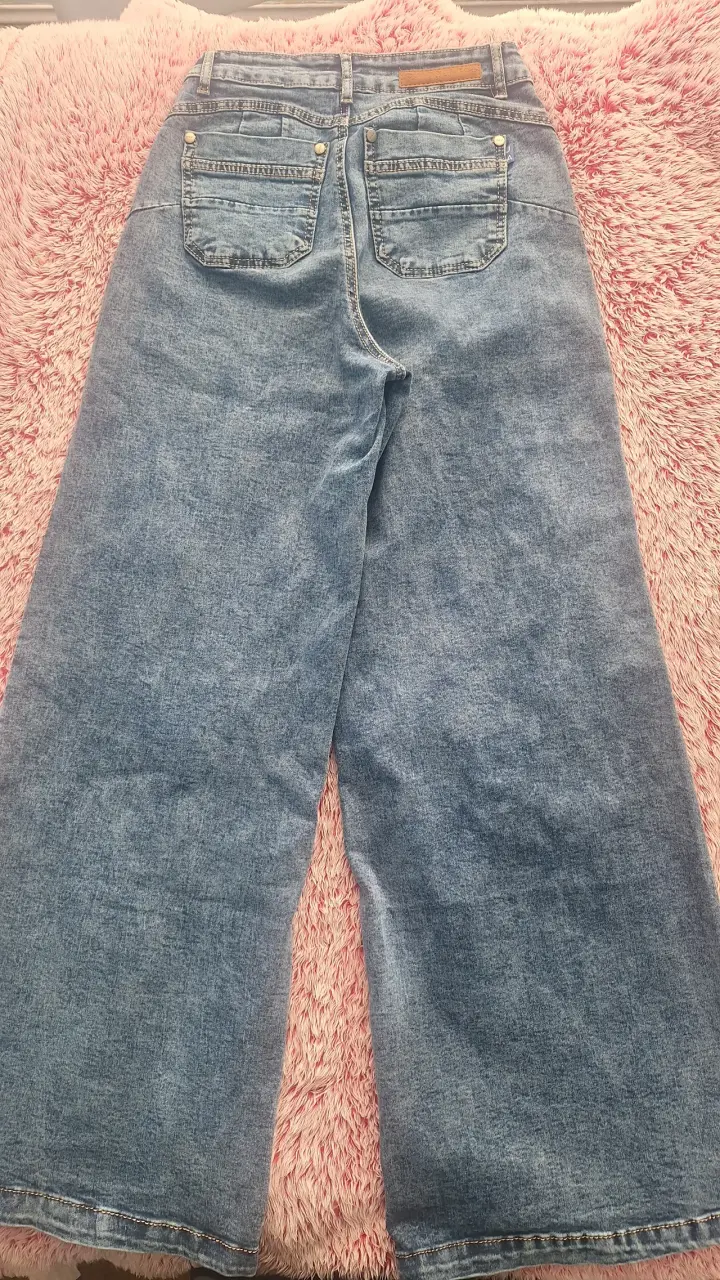 Jeans anchos de tiro alto para mujer - 3