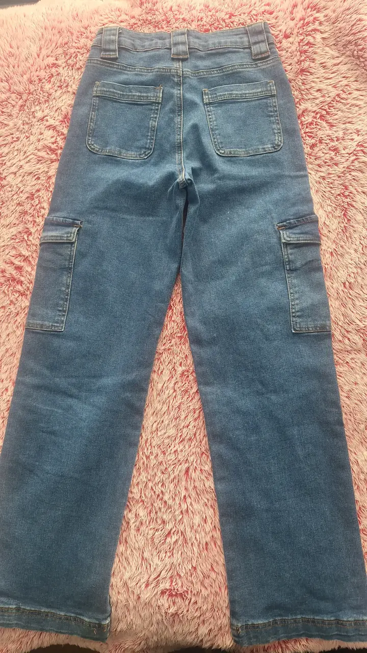 Jeans rectos tiro alto talla 34 - 3