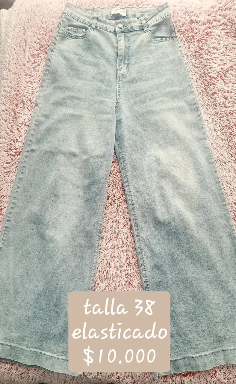 Jeans anchos elasticados talla 38