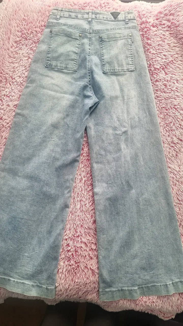 Jeans anchos elasticados talla 38 - 2
