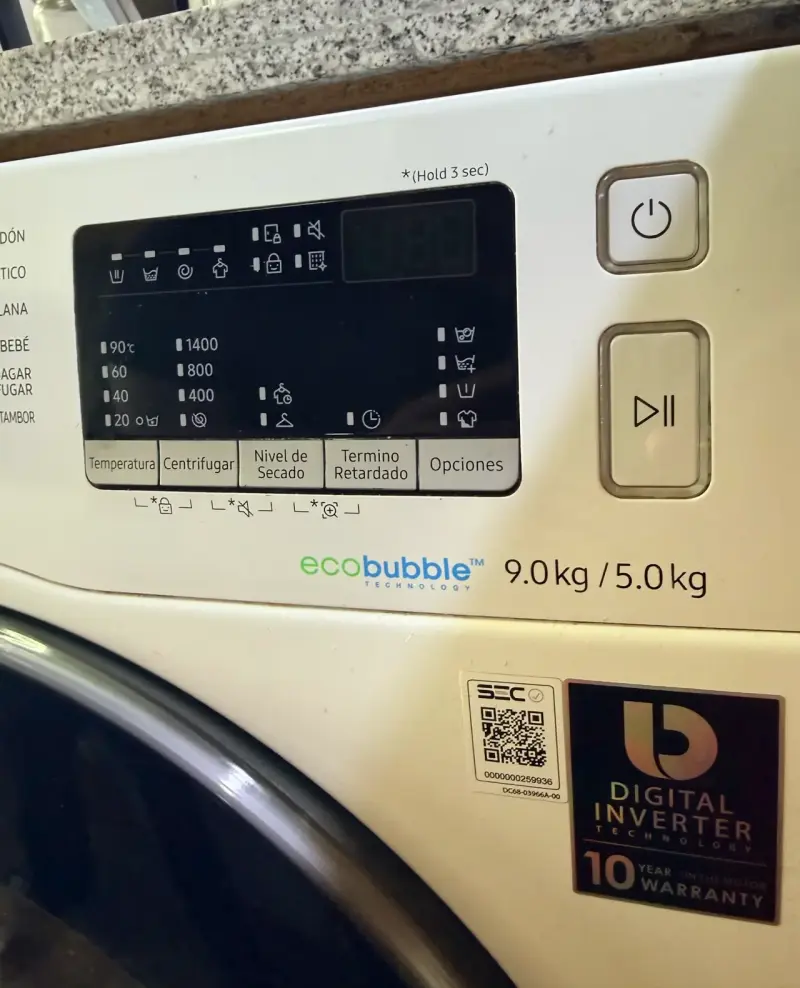 Lavadora/Secadora Samsung EcoBubble 9kg - 3