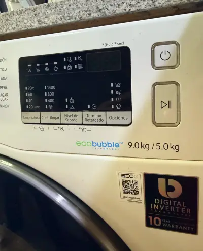 Lavadora/Secadora Samsung EcoBubble 9kg - miniatura 3