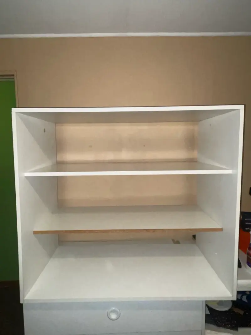 Mueble organizador blanco con cajones - 1