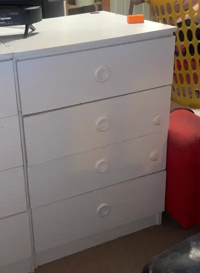 Mueble organizador blanco con cajones - miniatura 2