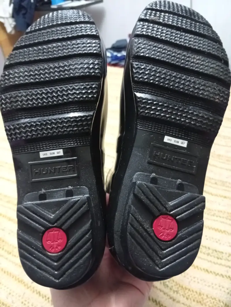 Botas de lluvia negras Hunter para mujer