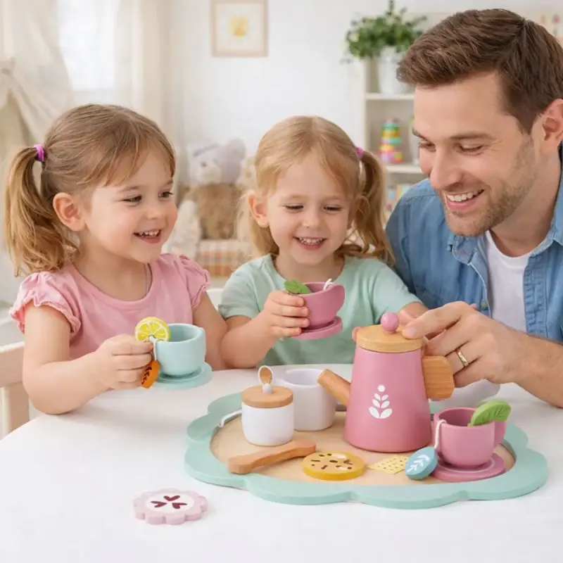 Set De Té De Madera Juguete Para Niños 21 Piezas - 1